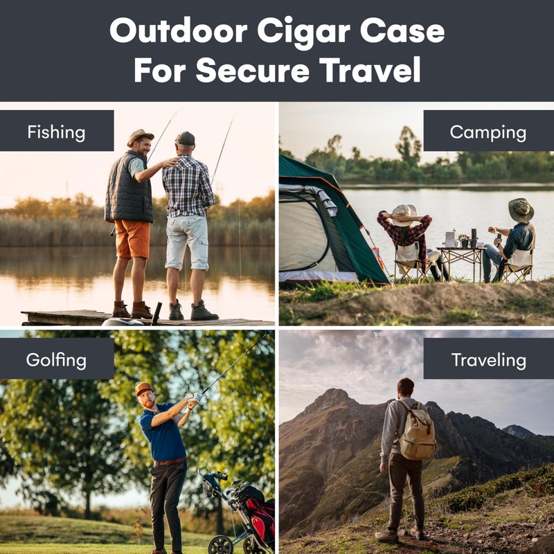 Pardo Cigar Travel Humidor Cigar Box - Durable, Airtight, Waterproof