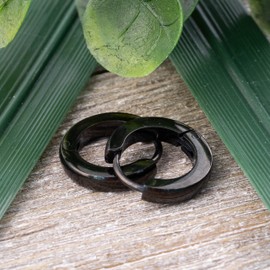 Slim Hoop Earrings by Bungsa®, Silver, Gold, Rose Gold, Unisex, Stainless Steel