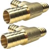 2pcs 5/8'' Hose Barb Tee T 3 Way Union Brass
