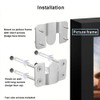 Flush Concealed Mount Bracket, Interlocking Photo Frame Hook, Heavy Duty