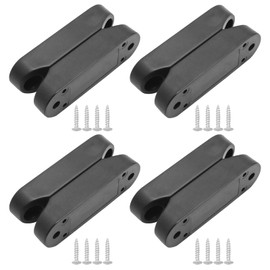 CADUFUELLY 4 Pair Magnetic Catch(Black), Magnetic Baggage Door Catch and Holder Kit, Magnetic Catch for Plastic Spring Clips for Use in Campers and Motor Homes