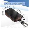 SSNNUU Car Key Cover,Carbon Fiber Car Key Fob Protector,Leather Key