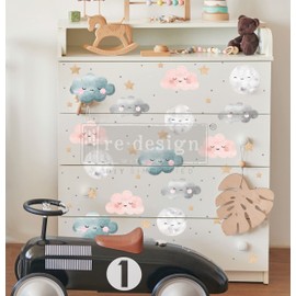 Floral De Amor® Sweet Lullaby Total Sheet 24"x35",Cut 3 Sheets Furniture Transfer Bathroom Nightstands Table Decor Wall Decals DIY Wallpaper Murals Decor Kitchen