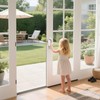 Knobonly Keyless Patio Sliding Door Handle Set White, Replacement Slider