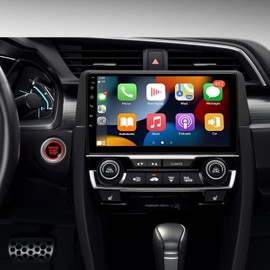 4+64G Android 13 CarPlay Car Stereo Radio Compatible for Honda Civic LX EX Sport Hatchback 2016-2021, 9'' HD Touch Screen with Android Auto, AHD Backup Camera, Mirror Link, GPS, WiFi, FM RDS