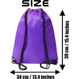 Drawstring Gym Bag 2PCS String Bags Gym Sack Backpack PE Bags for Women Men Trainer Swimming Bag Travel Beach School Holidays Suitable for Sports,kids,Boys,Girls (Purple 1pc)