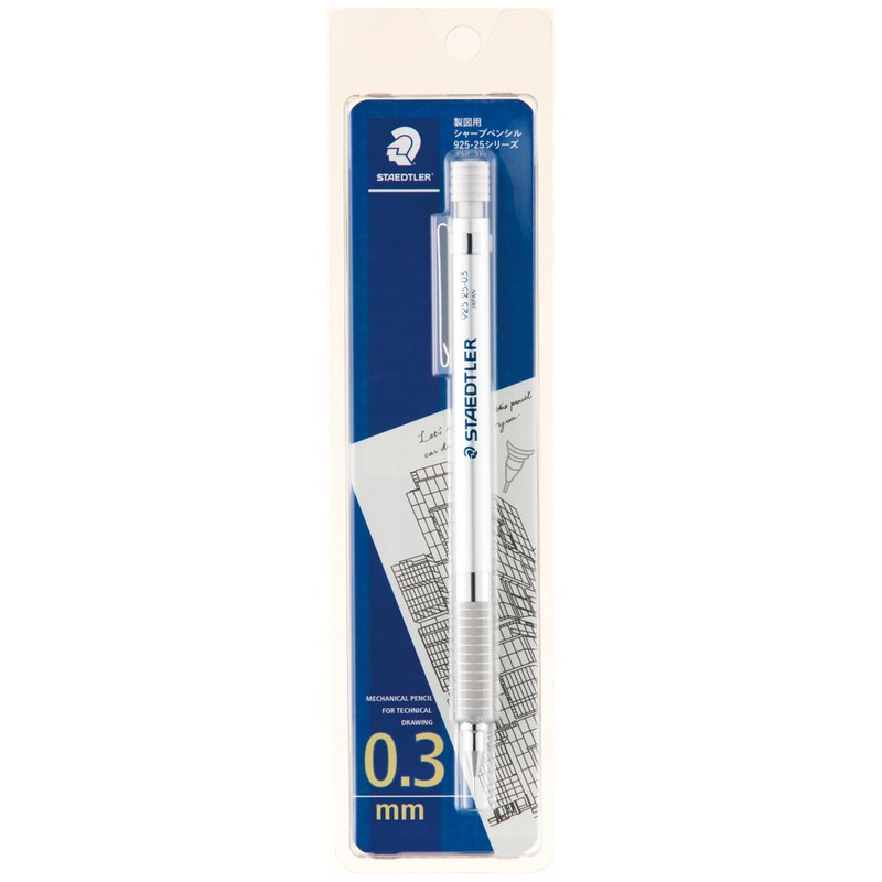 92525 03BK Staedtler Drafting Mechanical Pencil, 0.3mm