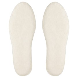 Knixmax Lambskin Insoles Warm Lambswool Insoles Winter Soles Shoe Insole Soft Breathable Comfortable for Adults and Children Size 28 - 46., Beige/wool with felt, 40