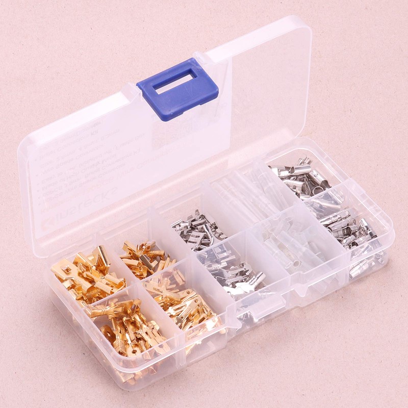 Kinstecks 150PCS 2.8mm 4.8mm 6.3mm Wire Spade Connector 3.9mm Bullet