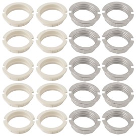 EMSea 20pcs G9 Light Socket Rings Lamp M20 Shade Holder Adapter Rings G9 Lamp Shade Reducer Ring Retainer Rings for Light Fixture