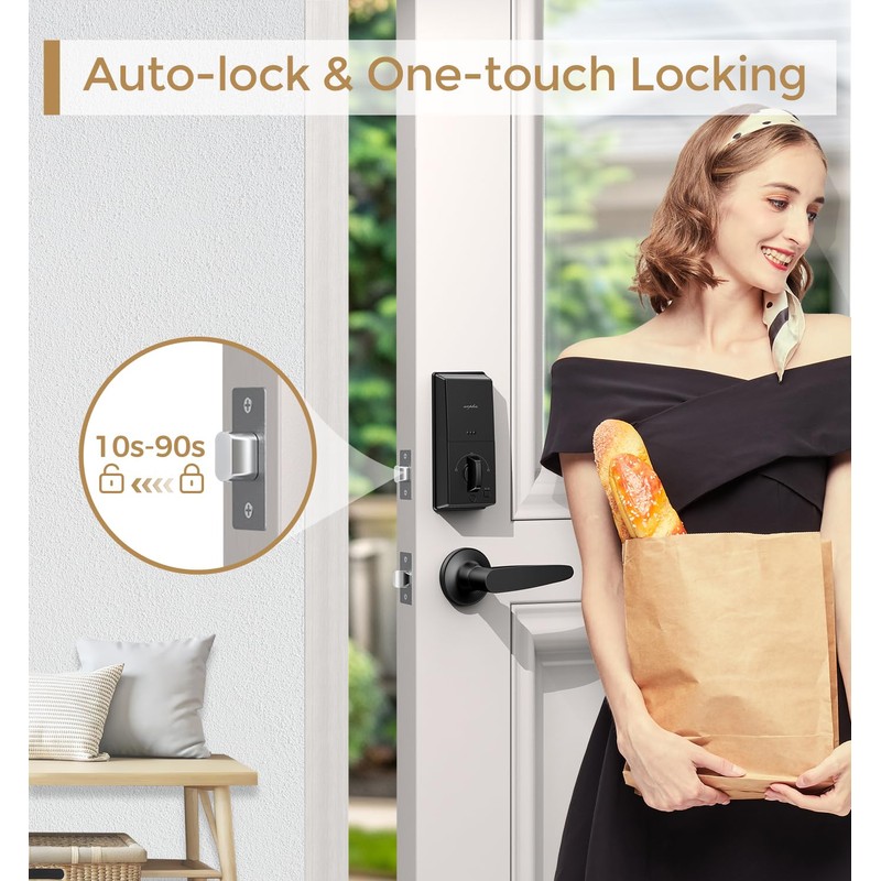 Keyless Entry Door Lock with 2 Handle Set - Smart