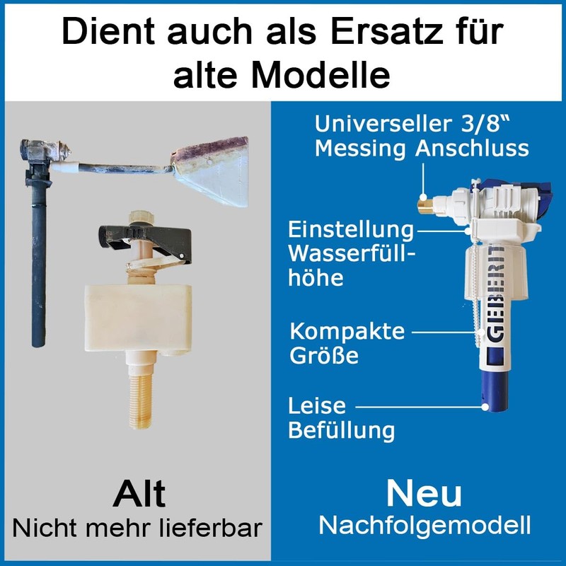 Replacement Parts Set for Geberit Flush-Mounted Cistern 1978-1997 (Type 10.400,