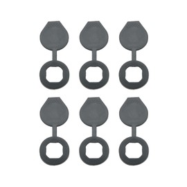 WELWIK 6PCS 19mm Door Lock Dust Cover Black Plastic Keyhole Cap Cabinet Hardware Accessories Cylinder Protector Cylinder Protector