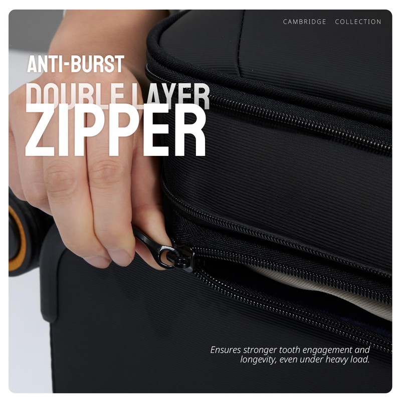 Verage Cambridge Lightweight Carry On Luggage,Softside Expandable Suitcase with Spinner