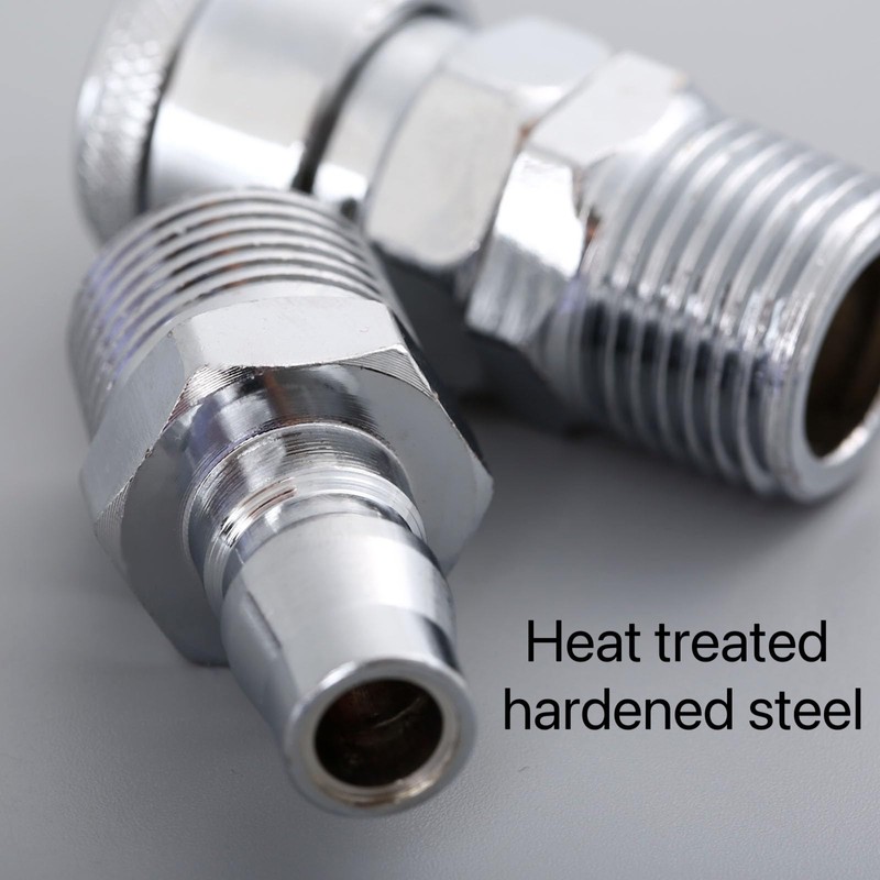 2Pcs Air Compressor 1/2" BSP Air Line Fittings Hose Pipe
