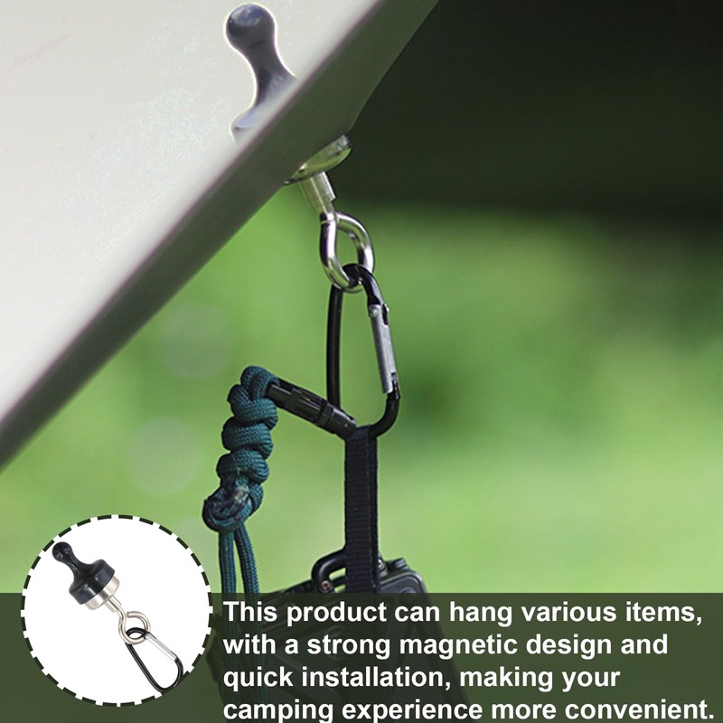 Joyan 4 Pcs Magnetic Hooks, Extra Strong Magnetic Hooks Black,