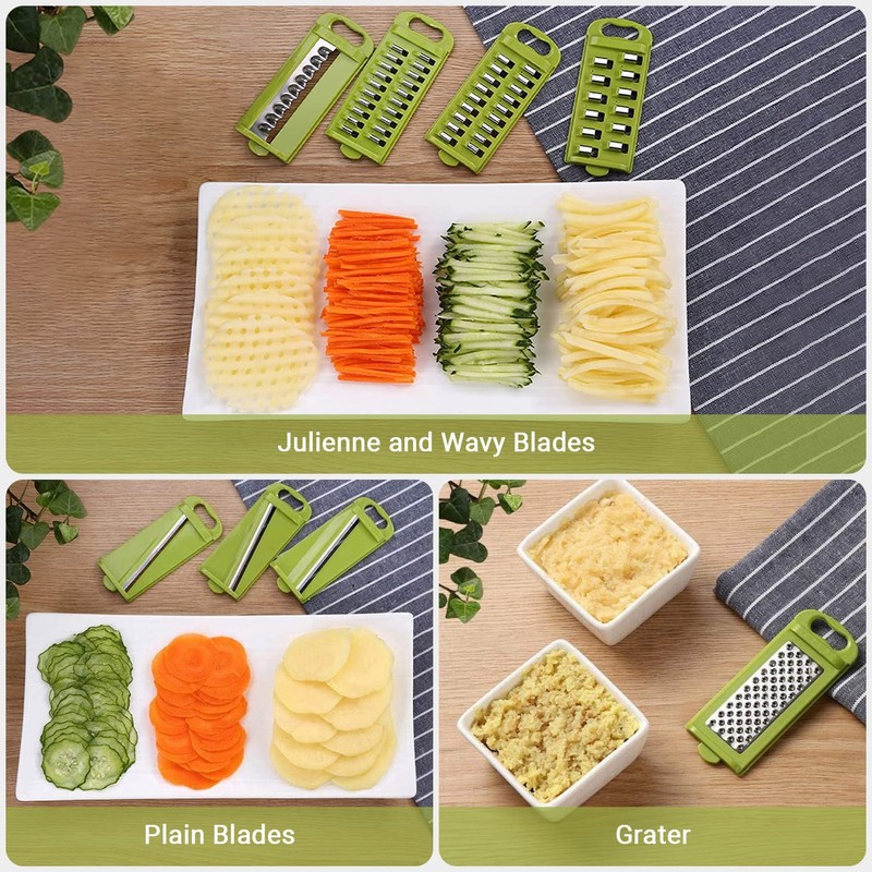 ADOV Mandoline Slicer, All in 1 Fruit and Vegetable Slicer,