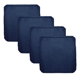 FLYMEI Patio Cushion Covers 22x20x4 Waterproof Outdoor Cushion Cover Replacement 4Packs Outdoor Seat Cushion Slipcover for Rattan Chair Sofa, Blue