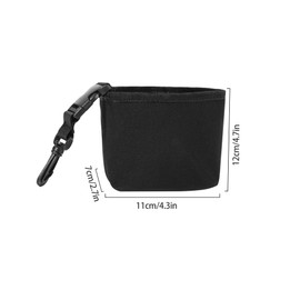 TUKEVA Golf Ball Cleaning Bag Golf Club Scrub Bag Generic Cleaning Bag for Golf Clubs Waterproof Bag with Carabiner Wipe Clean Bags Cleaning Bag for Men and Women (Black)