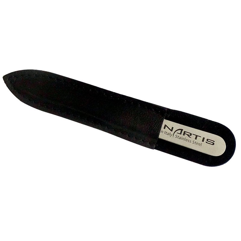 Pointed Slant Hair Tweezers Stainless Steel with Leather Case -