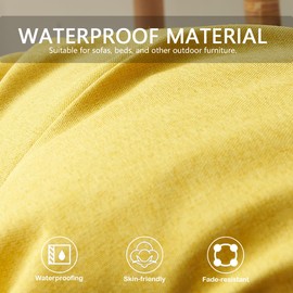 Pack of 2 Throw Pillow Covers, 45x45cm Square Cotton Linen Lumbar Throw Pillowcases Decorative Pillow Cushion Cover Set for Home Decor Sofa Couch Bedroom Car