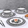 Lechoo Melamine Dinnerware Sets-12pcs Melamine Plates and Bowls Set, Unbreakable,