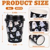 50 Set Halloween Disposable Coffee Cup & Lid, 8oz Holographic