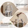 MOLADRI 18 oz/550 ml Glass Storage Canister with Airtight Wooden