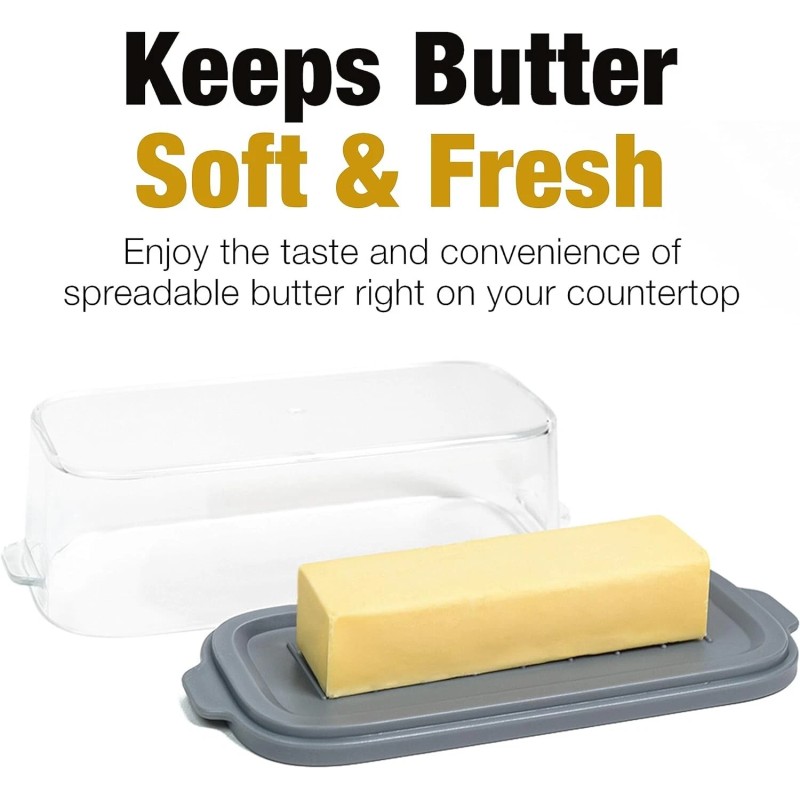 Eparé Large Butter Dish With Lid For Countertop - BPA-Free