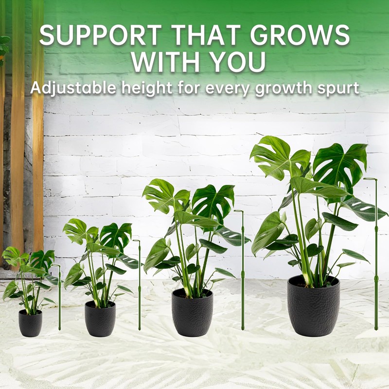 Yhtpouqe 3 Pack Extendable Plant Stakes, 16.5-42.5 Inch Plant Stakes