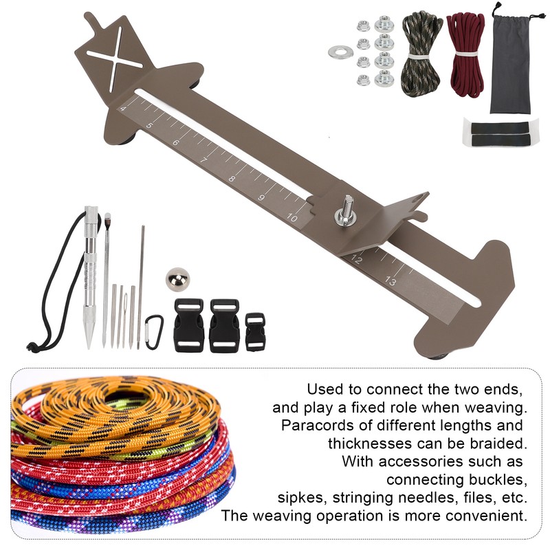Paracord Bracelet Jig Kit with Needle Set Adjustable Length Paracord