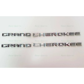 Jeep NEW 2PCS Kits Chrome GRAND CHEROKEE 3D Letters Emblems Nameplate Jeep Badge