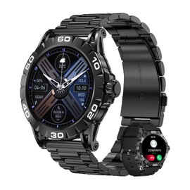 Men's Smartwatch with Phone Function and Voice Assistance, iOS Android 1.39 Inch HD Touchscreen Round Watches with Metal Band Heart Rate Sleep Monitor Activity Tracker 20+ Sports Modes Fitness Watch