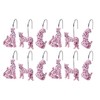 Aldopein Leopard Decorative Shower Curtain Hooks Rings for Summer Tropical