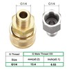 uxcell Garden Hose Brass Quick Connect Set Fittings G1/4 Male