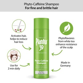 Plantur 39 Caffeine Shampoo Prevents and Reduces Hair Loss 250ml | For Fine Brittle Hair | Unique Galenic Formula Supports Hair Growth | Women Hair Care Made in Germany
