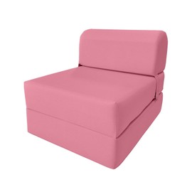 Danfuton Sleeper Chair Folding Foam Bed, Convertible Cushion Mattress 6 x24x70 Pink