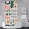 Modern Abstract Minimalist Shower Curtain 72x72 Inch Aesthetic Floral Irregular