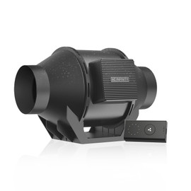 AC Infinity CLOUDLINE H4, Quiet 4” Inline Duct Fan with Speed Controller, IP65-Rated Ventilation Exhaust Fan in Grow Tents, Mushroom Fruiting Chambers for Propagation and Fungiculture