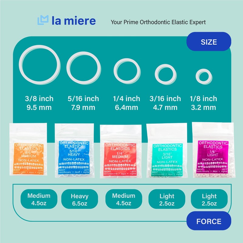 LA MIERE Non Latex 300 pcs 1/4inch (6.4mm) Medium (4.7oz)