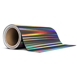 VViViD Black Holographic Lazer Chrome Air-Release Adhesive Vinyl Pinstripe Tape Roll (6 Inch x 20ft)