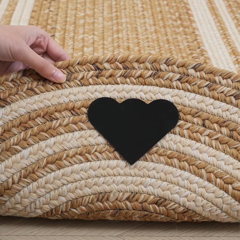 RCTJHOME 2x3 Oval Braided Entryway Rug Natural Color Farmhouse Kitchen