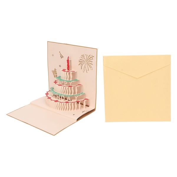 3D Birthday Cards Foldable Portable Thick Paper Material Interesting Attractive