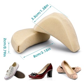 2 Pairs Adjustable Shoe Filler Soft Sponge Breathable Toe Filler Inserts Unisex Big Toe Plug Foot Brace Forefoot Pad Fit Reusable Foam Cushion for Women Girls High Heel Casual Sports Boot(Skin, black)