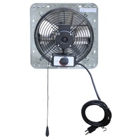 iLIVING ILG8SF10V-T, 10 inch Shutter Exhaust Attic Garage Grow, Ventilation Fan with 3 Speed Thermostat 6 Foot Long 3 Plugs Cord, 10" - Variable, 600 CFM, 900 SQF Coverage Area, Silver
