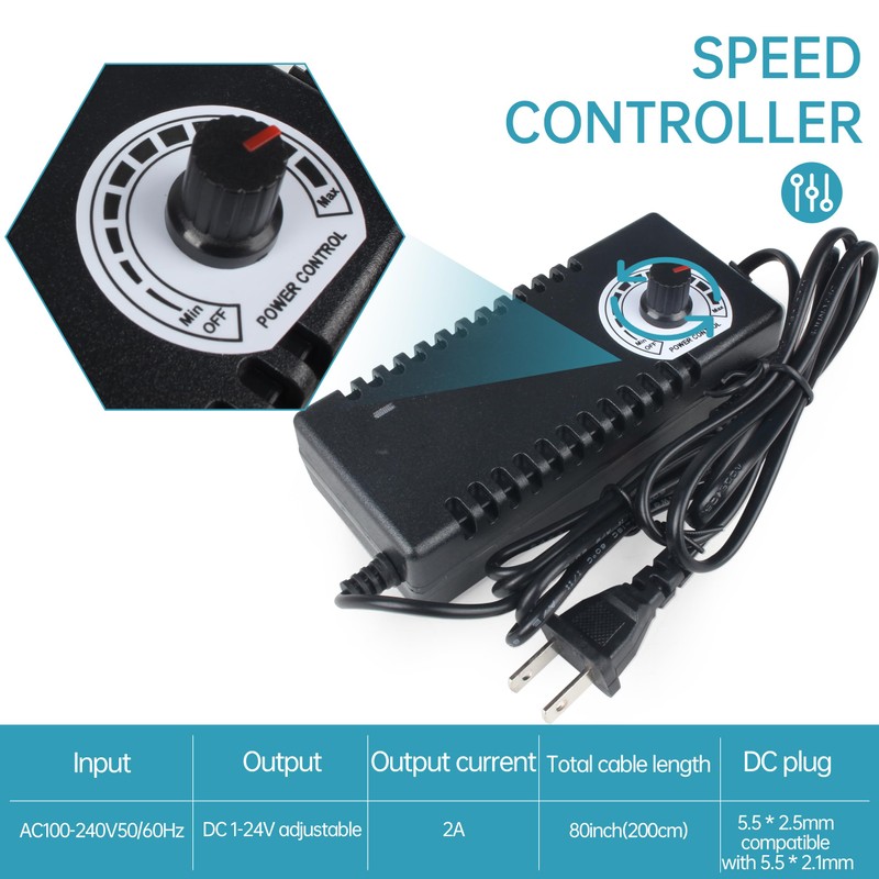 YIDOFENG Reciprocating Cycle Linear Actuator Stroke 2cm-8cm, DC 24V 120RPM,Adjustable
