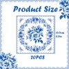 MORAINJAY Pack of 20 Blue Flowers Party Napkins, 33 x