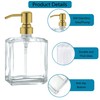 JINCROP 13.5 OZ Glass Soap Dispenser- 2 Pack with Brushed