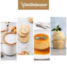 Vanillabazaar Sustainable Madagascan Grade A Beans - 5 Bourbon Gourmet Vanilla Pods in Resealable Tube for Chefs & Home Baking / Extraction Purposes