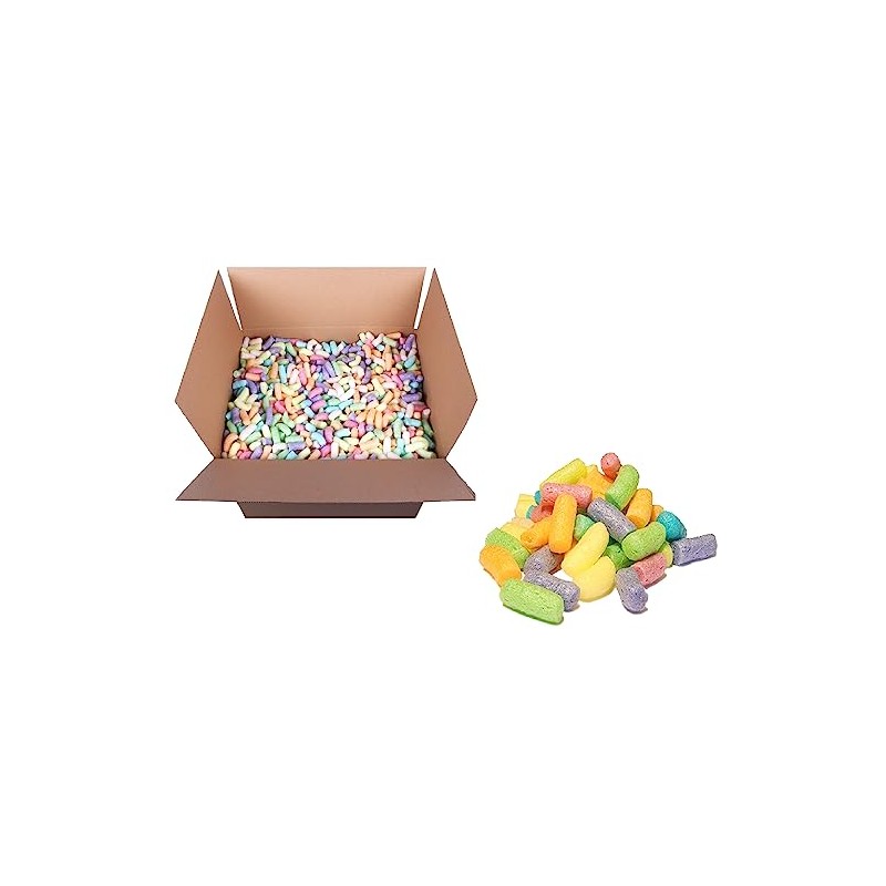 1.5 Cubic Feet Box MULTI COLOURED EcoFlo Biodegradable Loose Fill